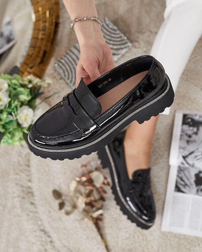 Royalfashion Damen lackierte Mokassins Deru