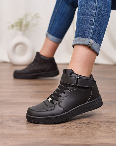 Royalfashion Sportliche Damen-Sneaker in Schwarz Futtes