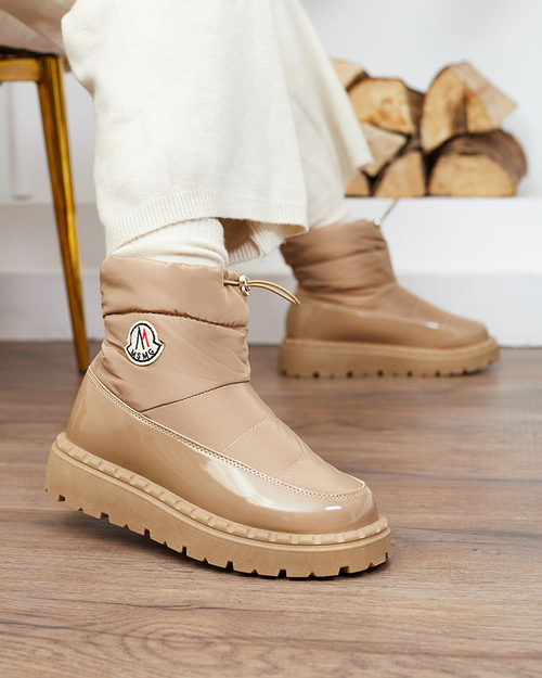 Royalfashion Жіночі черевики-сліпони для снігу коричневого кольору Ireda