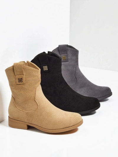 Damen Stiefeletten aus Öko-Wildleder Kelmoria