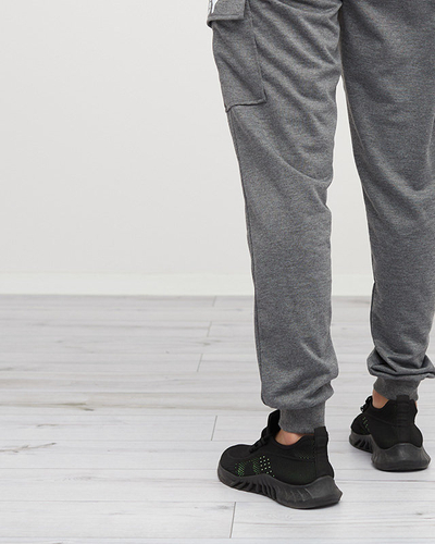 Сірі чоловічі спортивні штани з кишенями - Одяг