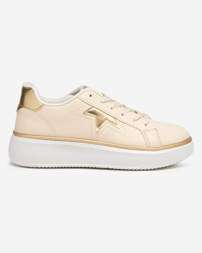 OUTLET Damen-Sportschuhe Taqeva in Beige und Gold - Schuhe