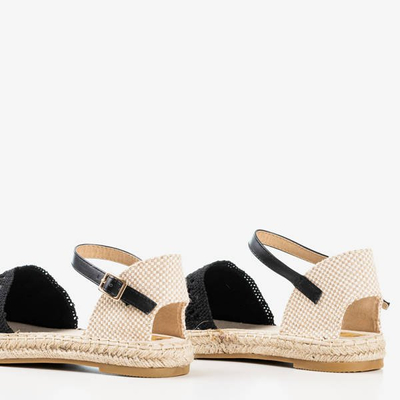Schwarze Espadrilles-Sandalen mit durchbrochenem Oberasien - Schuhe 1