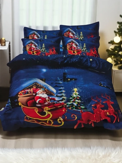 Royalfashion Weihnachtsbettwäsche 160x200 3-TEILIGES Set