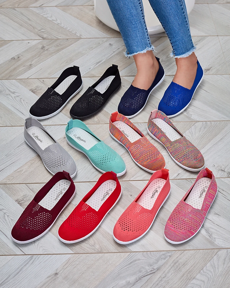 Durchbrochene navyblaue Stoffsneakers Sadola - Footwear