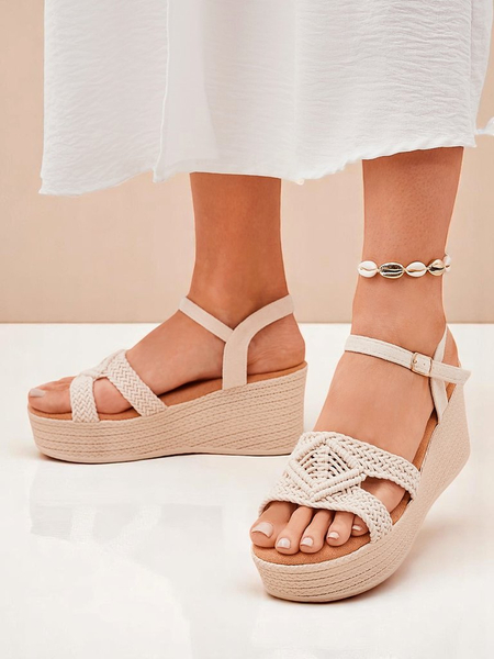 Royalfashion Damen Keilsandaletten geflochten Sunny Day