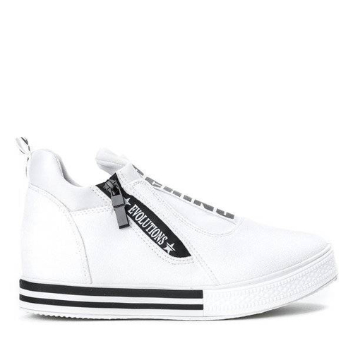 OUTLET Білі кросівки із закритим клином Schino - Взуття
