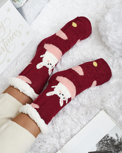 Royalfashion Damen Wintersocken mit Weihnachtsmuster