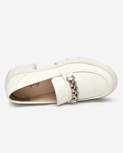 Weiße Damenschuhe auf massiver Erikela-Sohle - Schuhe