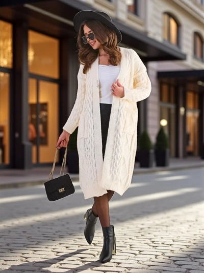 Royalfashion Gestrickter Poncho-Stil Pullover für Damen
