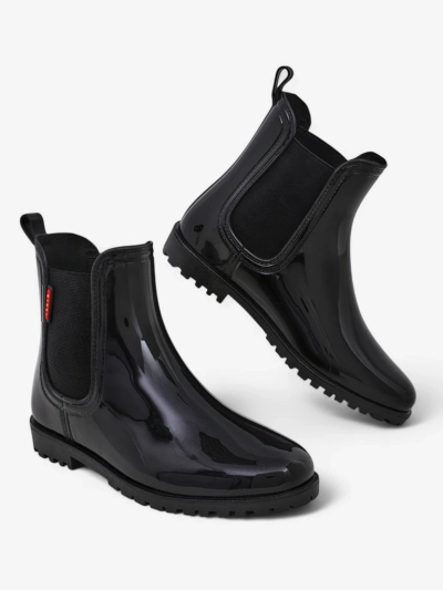 Royalfashion Damen lackierte Gummistiefel Rissma