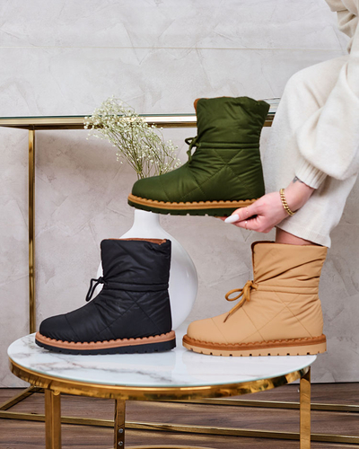 Royalfashion Damen Schlupf-Schneestiefel in grün Nevonsis