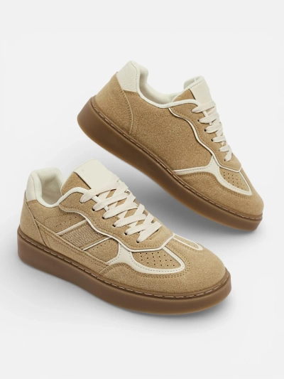 Sneakers Damen Aurora Beige aus Öko-Nubuk