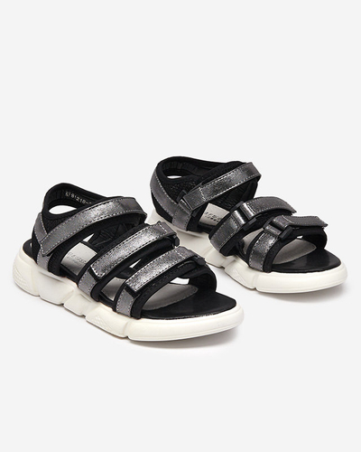 Mädchensandale mit Klettverschluss in Graphit Mumin - Footwear