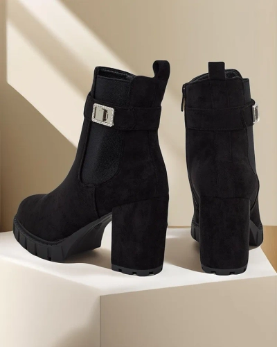 Royalfashion Damen Blockabsatz-Stiefeletten Effo