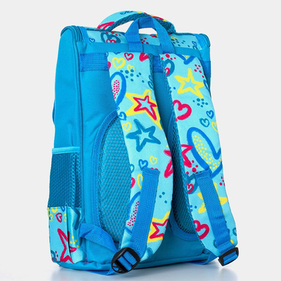 Blauer Mädchenrucksack mit Mustern - Zubehör