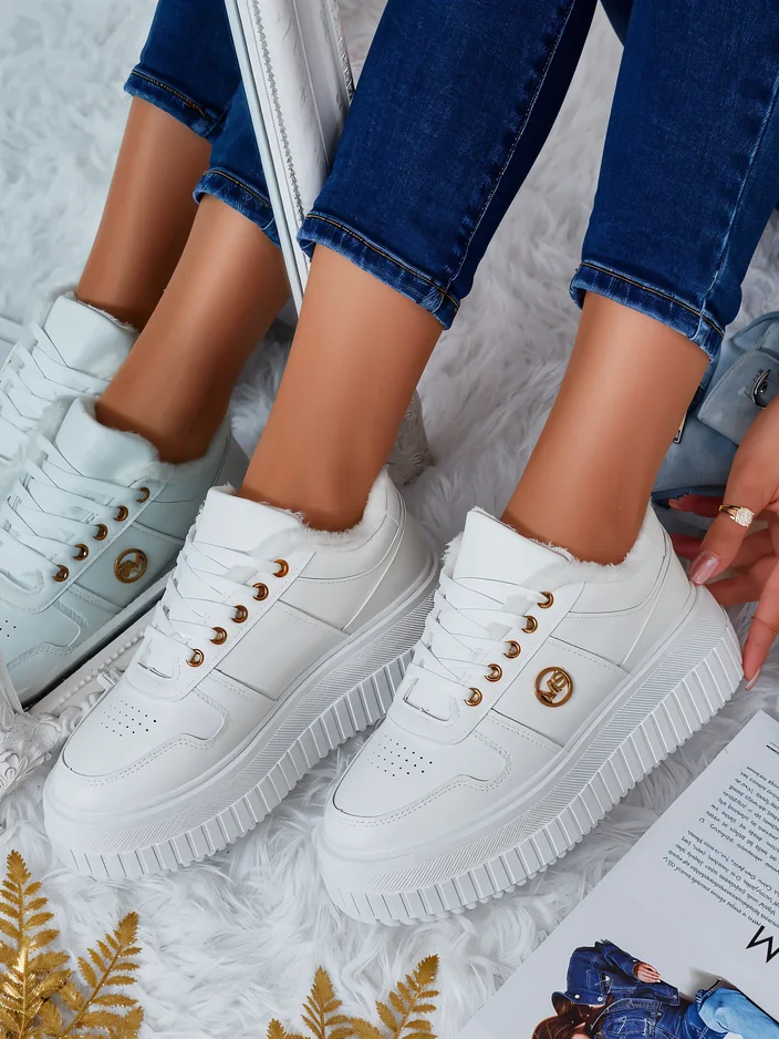 Royalfashion Warme Damen-Sneakers mit Fell Rozit