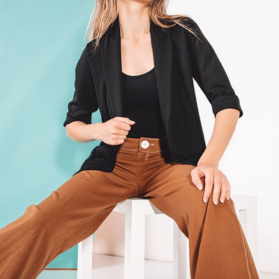 Schwarzer Frauenumhang ohne Verschluss - Kleidung