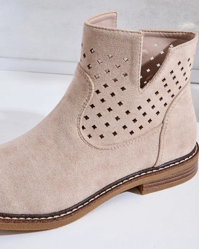 Royalfashion Hellbraune Damenstiefel Rito