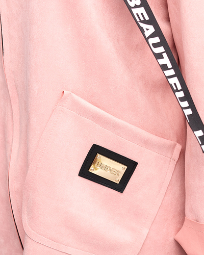 Damenjacke aus Öko-Wildleder in Rosa - Kleidung