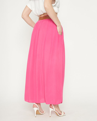 Fuchsiafarbener Damen-Midirock - Kleidung