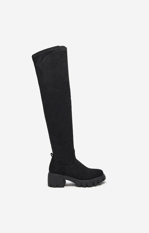 Schwarze Overknee-Stiefel für Damen Netirit - Schuhe