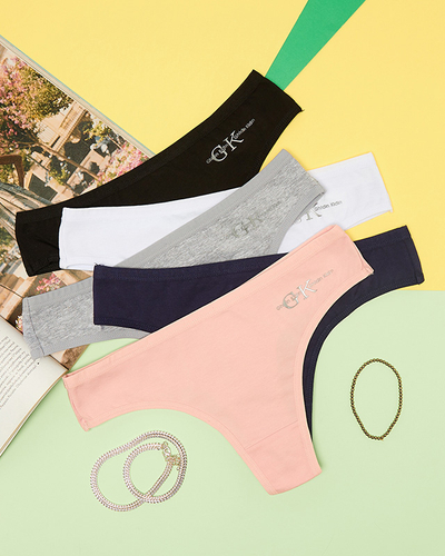 Набір бавовняних жіночих трусиків з написом