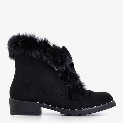 Чорні жіночі робітники з хутром Minuf - Взуття
