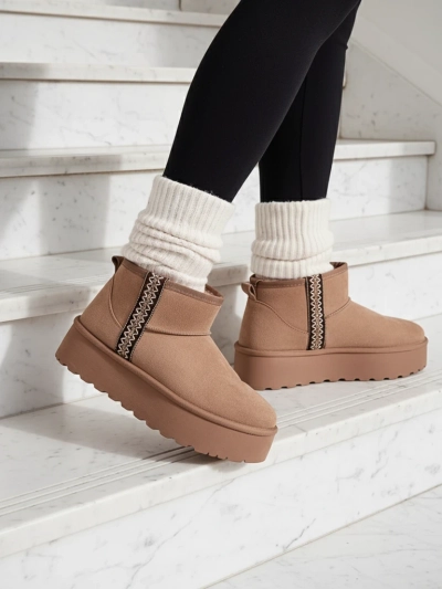 Royalfashion Kurze Stiefel Damen Schneestiefel Stil Haluzi