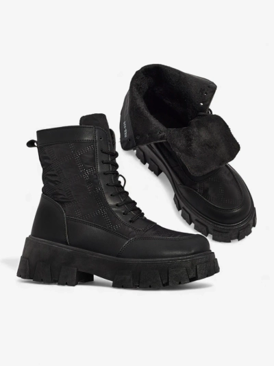 Öko-Leder Schnürstiefeletten Damen Solvi