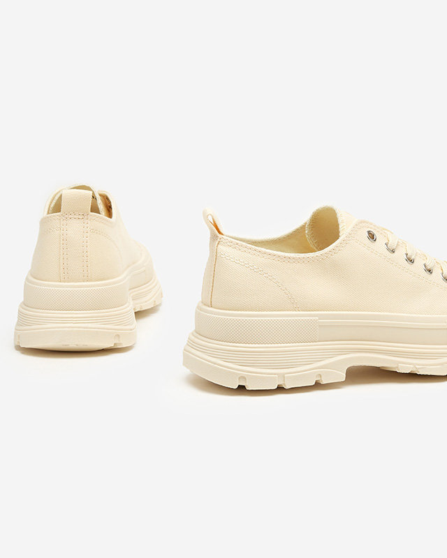 OUTLET Sportliche Turnschuhe für Damen in Beige Ohema - Schuhe