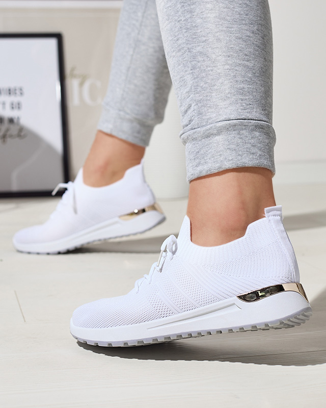 Ferroni Weißer Stoff Damen Sportschuhe - Schuhe