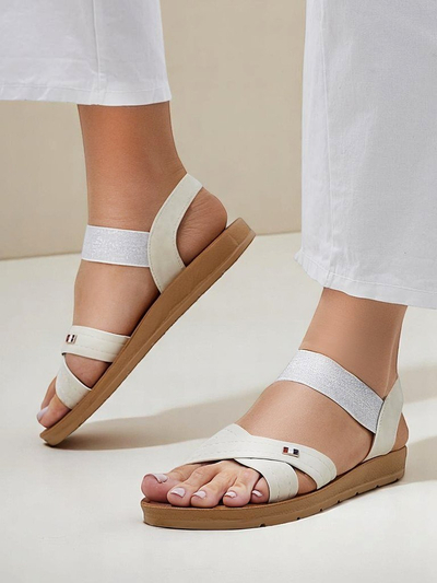 Royalfashion Damen Sandalen mit elastischen Riemen Zerefis