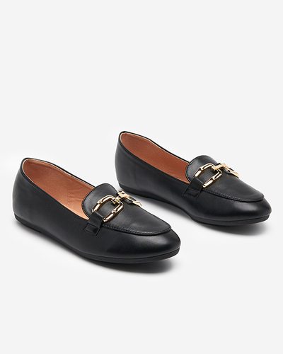 OUTLET Schwarze Öko-Leder-Slipper für Damen Kesine - Schuhe