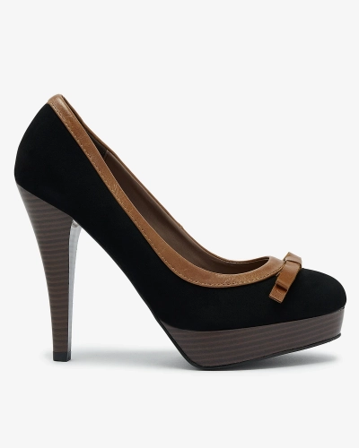 Schwarze Damenpumps mit hohem Stiletto Zistin- Footwear