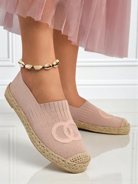 Damen Theodora Espadrilles rosa aus ökologischem Wildleder, flach