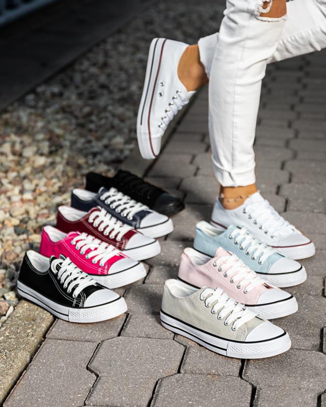 OUTLET Bordeauxrote Schnürsneaker Noenoes - Schuhe