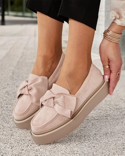 Royalfashion Damen Halbschuhe mit Schleife Eriz