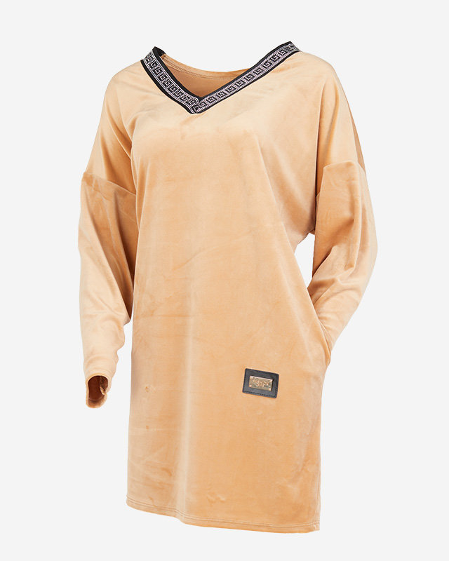 Damen-Tunika mit beigem Zirkonia - Kleidung