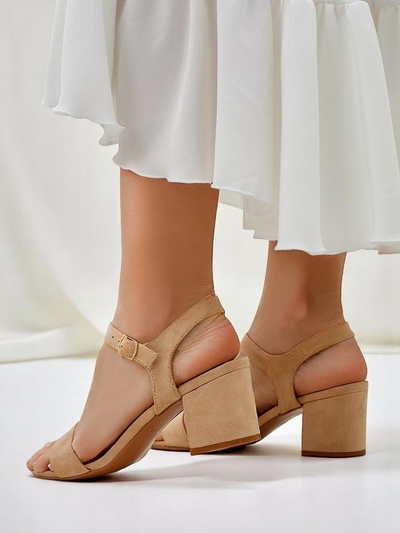 Royalfashion Damen-Öko-Velours-Sandalen Quarter