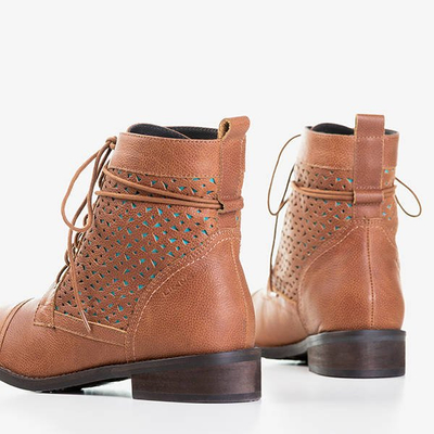 Braune Stiefel mit durchbrochenem Obermaterial Mistral - Schuhe
