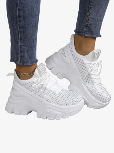 Royalfashion Damen Sportsneaker mit Strass Blysco