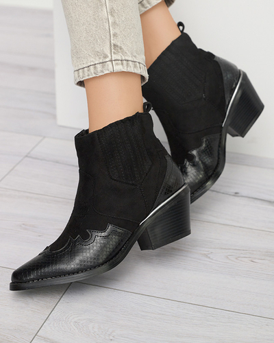 Schwarze Cowboystiefel auf niedrigem Schaft Zirras- Footwear