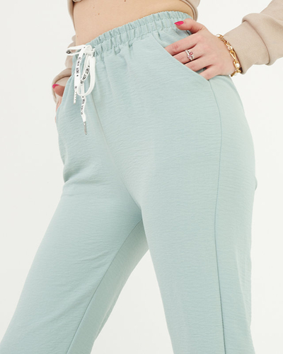 Grüne Stoffhose für Damen - Kleidung