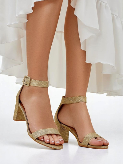 Royalfashion Glitzer Damen Sandalen Montrea