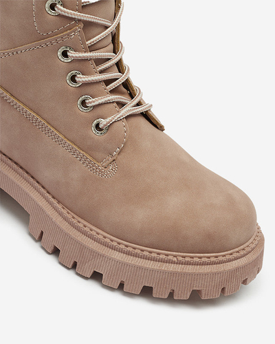 Dunkelrosa isolierte Damen-Trapper-Stiefel Teruna - Footwear