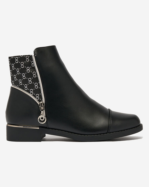 Royalfashion Чорні жіночі черевики a'la sztyblety Orlaa