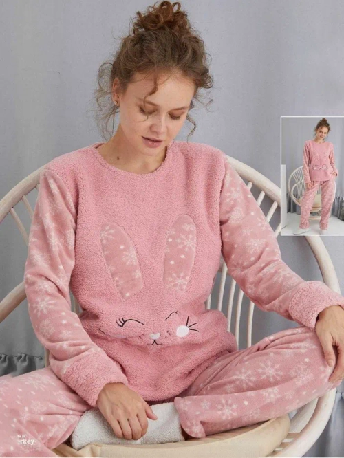 Royalfashion Жіночі піжами з зайчиком, polar-like