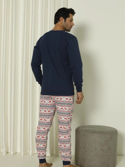 Royalfashion Weihnachts-Herrenbaumwollpyjama 2-teilig Frohe Weihnachten