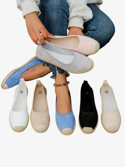 Royalfashion Damen Eco-Suede Espadrilles Aroles